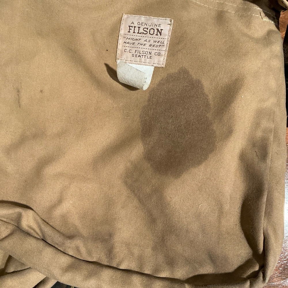 C.C. Filson tan canvas hunting pouch belt - Picture 12 of 14